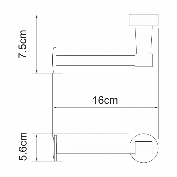 WasserKRAFT Isen K-4096 Держатель для туалетной бумаги подвесной хром