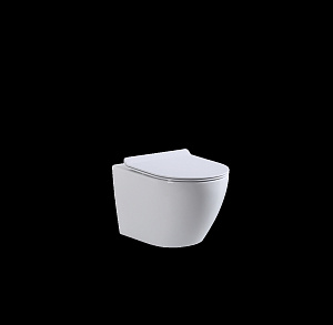 Купить bewash minimal bkwhr003480 унитаз подвесной безободковый с сиденьем микролифт, белый глянец   в интернет-магазине santehcafe.ru