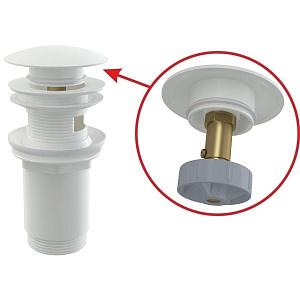 Купить alcaplast a392b донный клапан для умывальника 5/4" белый в интернет-магазине santehcafe.ru