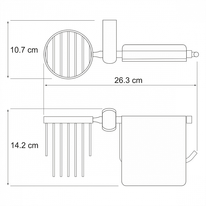 WasserKRAFT Berkel K-6859 Держатель для туалетной бумаги и освежителя воздуха подвесной хром