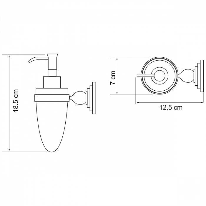 WasserKRAFT Ammer K-7099 Дозатор подвесной хром