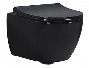 Купить bewash bogen 88303206 унитаз подвесной безободковый с сиденьем микролифт, черный глянец в интернет-магазине santehcafe.ru