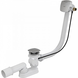 Купить alcaplast a564crm2-120 сифон для ванны с напуском воды через перелив хром в интернет-магазине santehcafe.ru
