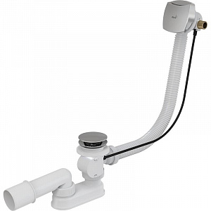 Купить alcaplast a564crm1-120 сифон для ванны с напуском воды через перелив хром в интернет-магазине santehcafe.ru