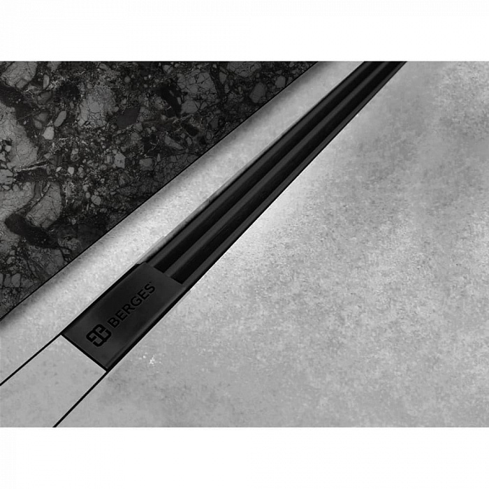 Berges Super Slim 800 095054 Душевой лоток водосток вертикальный, черный матовый