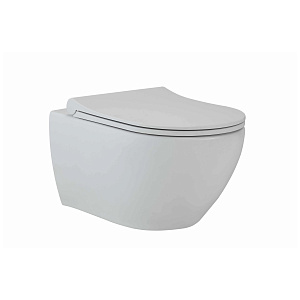 Купить bewash bogen 88303214 унитаз подвесной безободковый с сиденьем микролифт, белый матовый в интернет-магазине santehcafe.ru