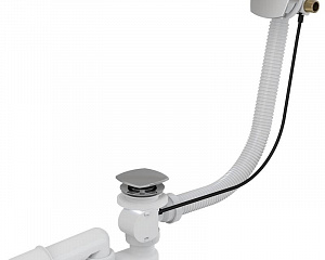 Alcaplast A565CRM2-80 Сифон для ванны с напуском воды через перелив для ванн с толстыми стенками хро
