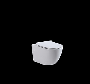 Купить bewash lusso bkwhr004550 унитаз подвесной безободковый с сиденьем микролифт, белый глянец   в интернет-магазине santehcafe.ru