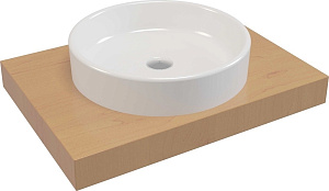 Купить serel 46 2025 washbasin раковина на столешницу, цвет белый в интернет-магазине santehcafe.ru